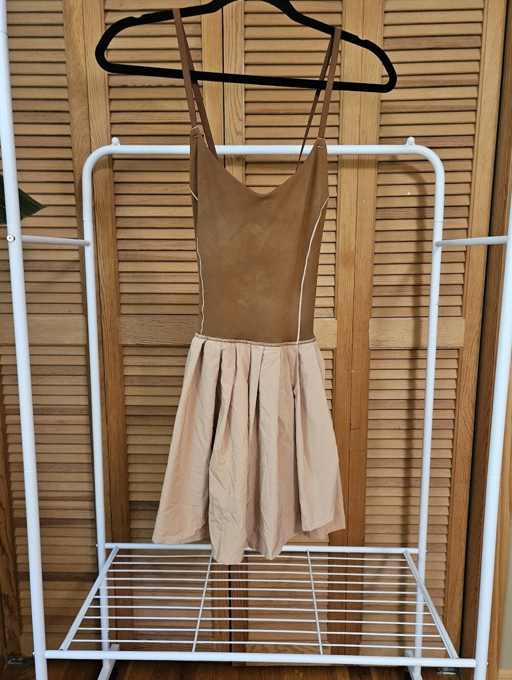 Aerie Athleisure Active Granola Hand Dyed Brown And Tan Skort Dress